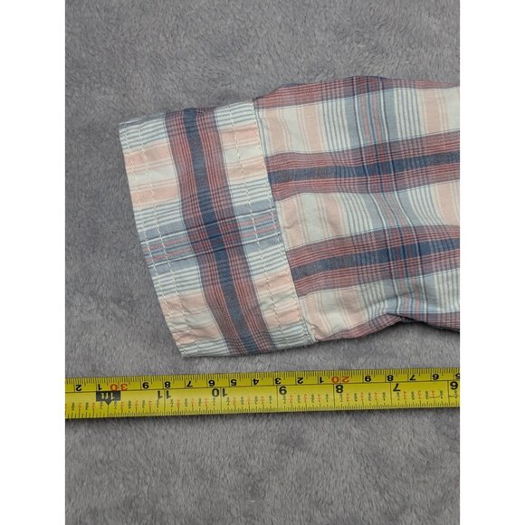 Carhartt Button Up Blouse Womens Size Medium Plaid Outdoor Work Chore Rugged - Picture 7 of 8